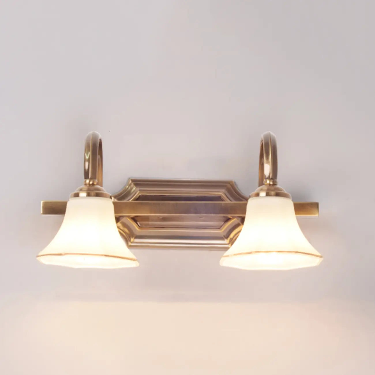 Modern Classic Gold Bell Glass Bathroom Vanity Light