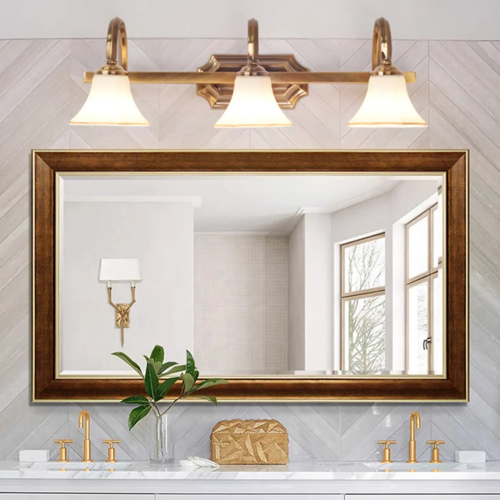 Modern Classic Gold Bell Glass Bathroom Vanity Light