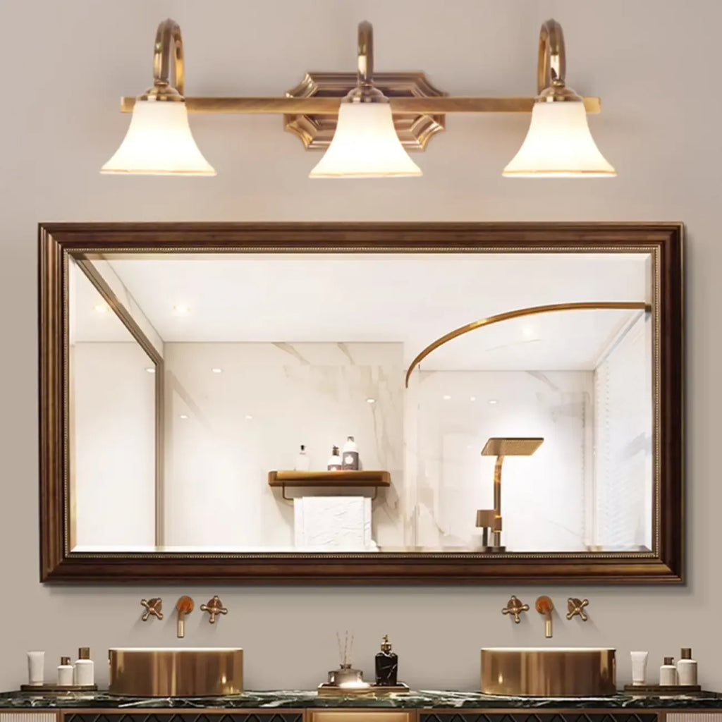 Modern Classic Gold Bell Glass Bathroom Vanity Light