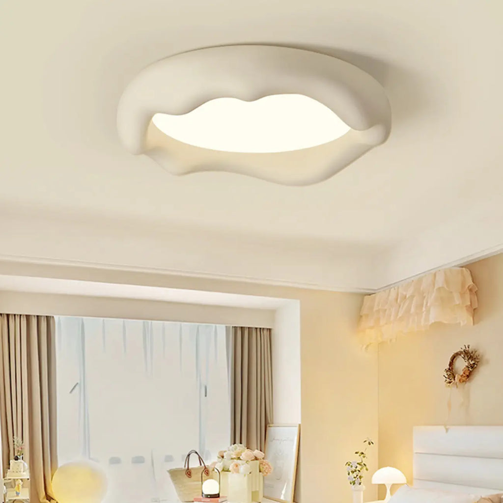 Acrylic Artistic Melting Cream Design Flush Ceiling Light