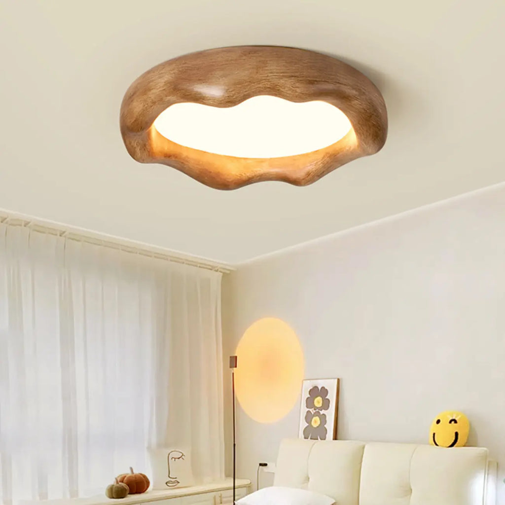 Acrylic Artistic Melting Cream Design Flush Ceiling Light