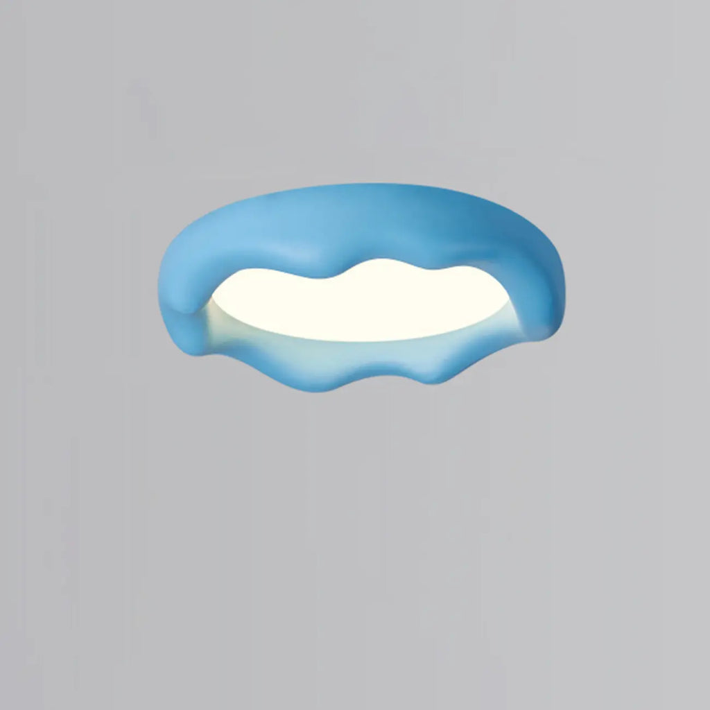 Acrylic Artistic Melting Cream Design Flush Ceiling Light