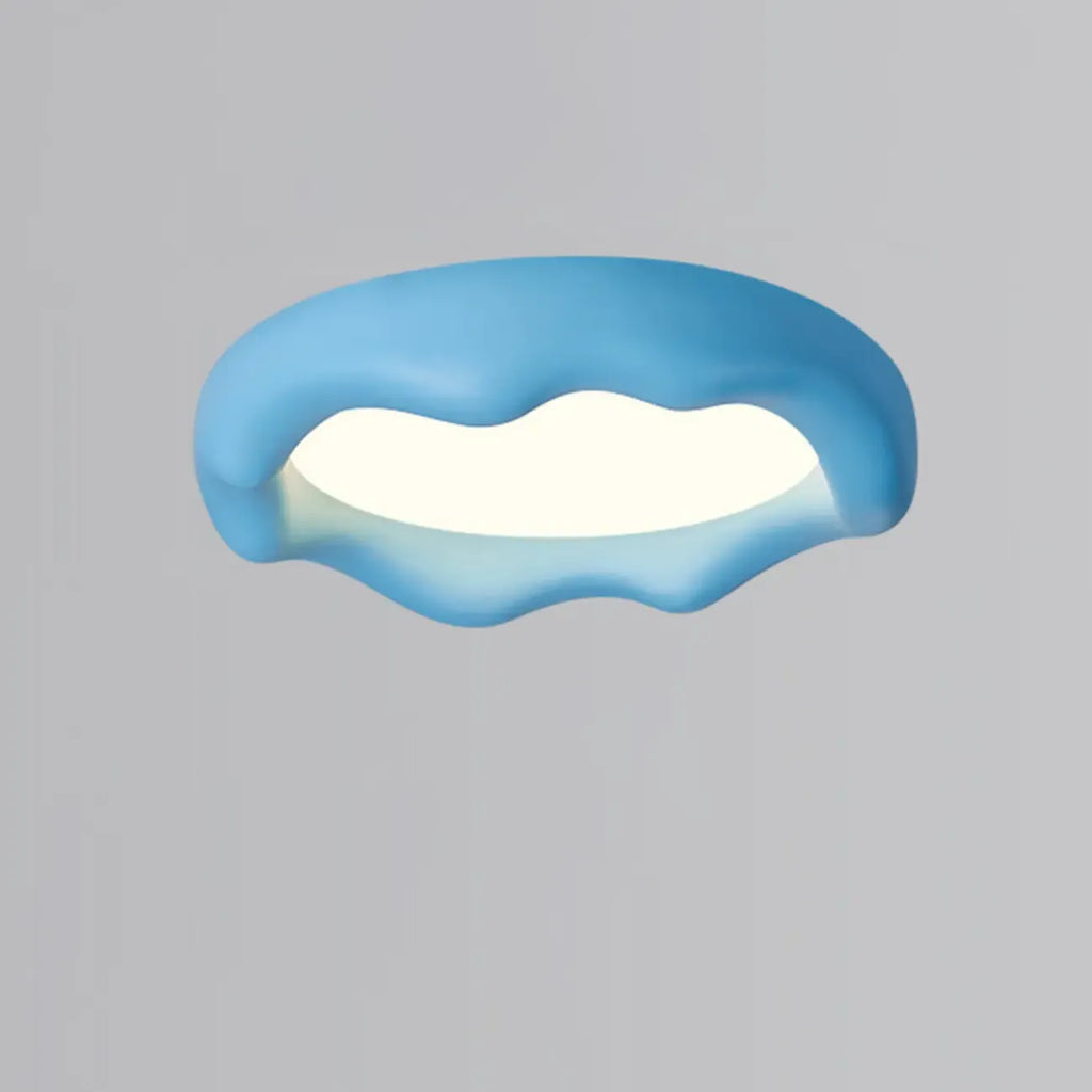 Acrylic Artistic Melting Cream Design Flush Ceiling Light