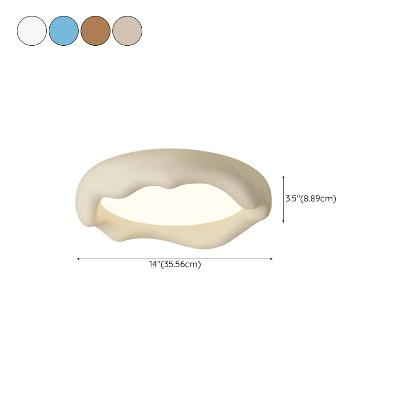 Acrylic Artistic Melting Cream Design Flush Ceiling Light