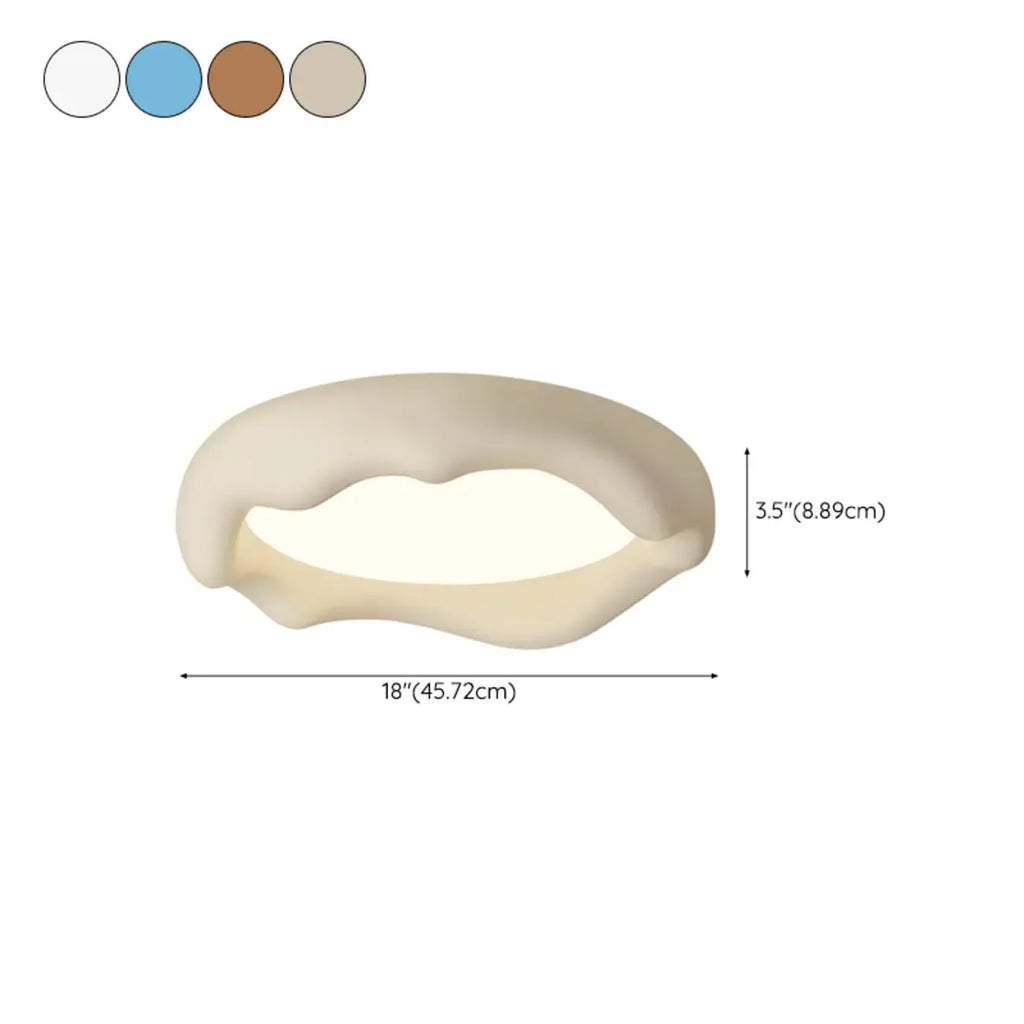 Acrylic Artistic Melting Cream Design Flush Ceiling Light