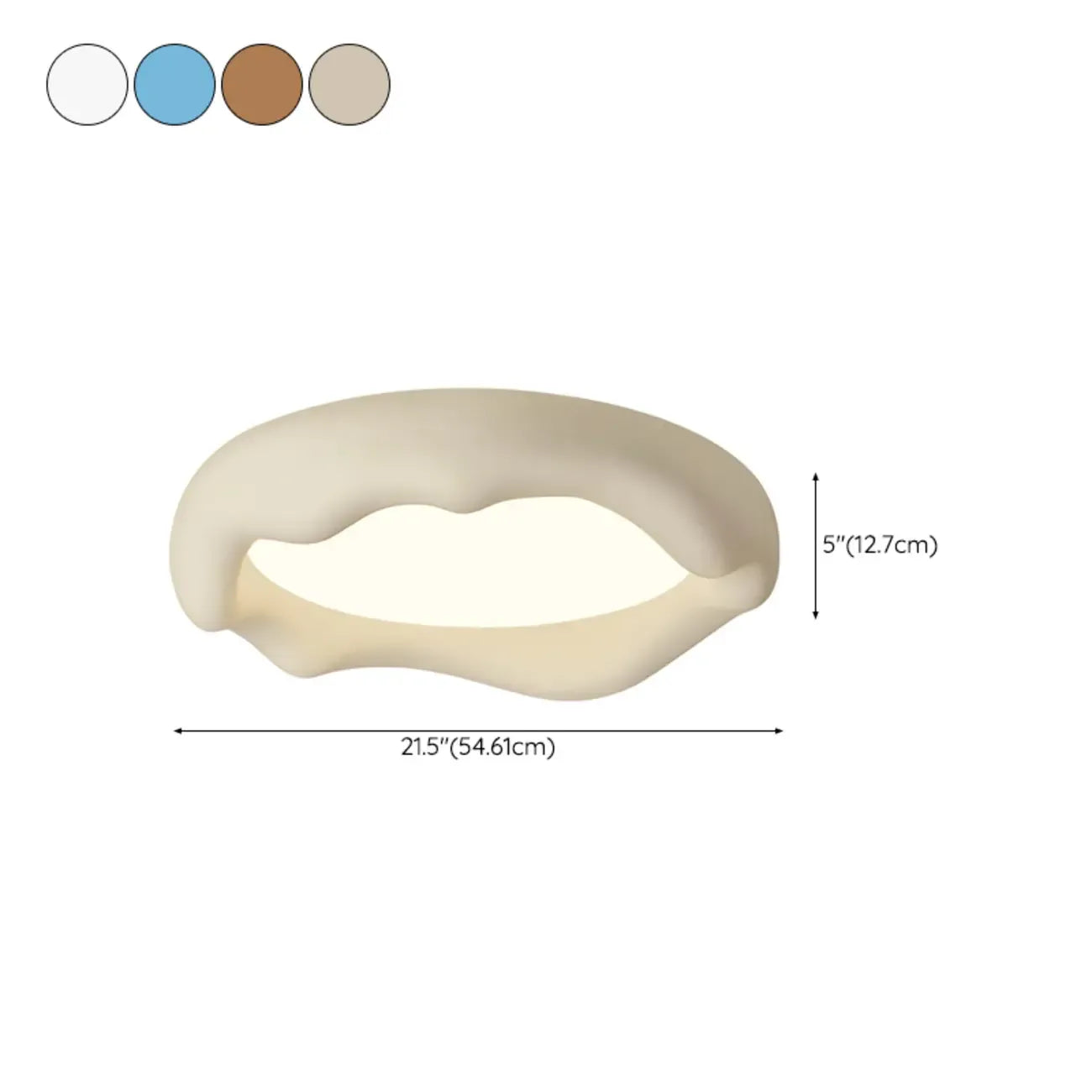 Acrylic Artistic Melting Cream Design Flush Ceiling Light