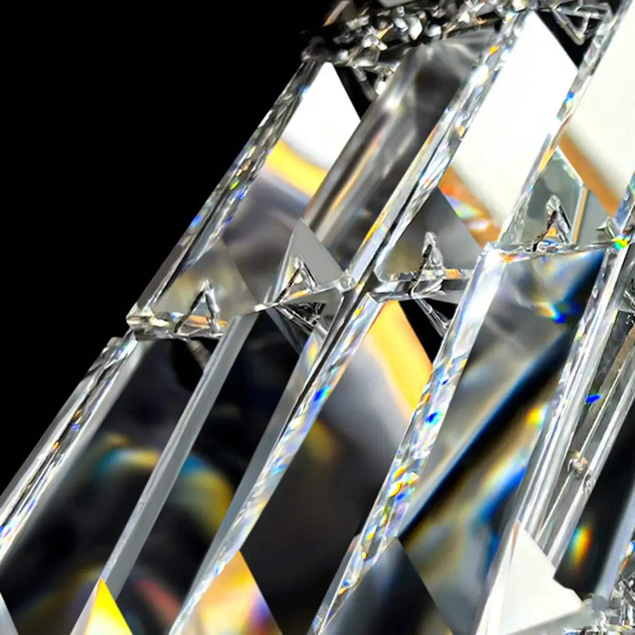 Modern Rectangle 2-Tier Crystal Island Pendant Light for Kitchen