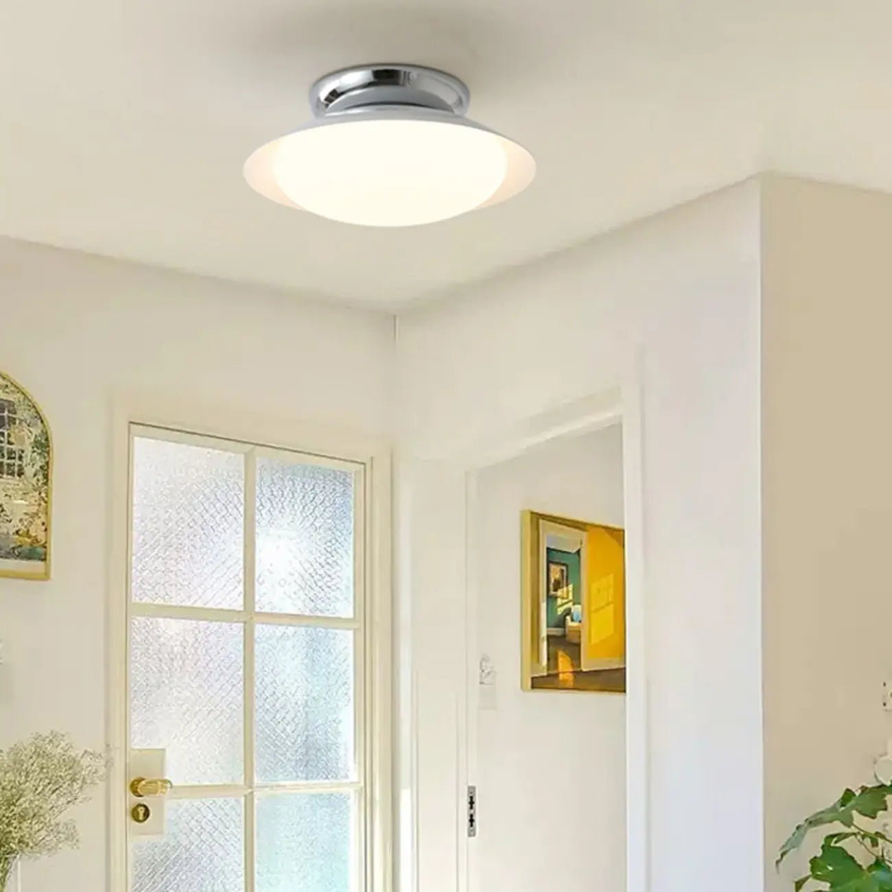 Dimmable Semi Flush Mount LED Ceiling Light for Entryway