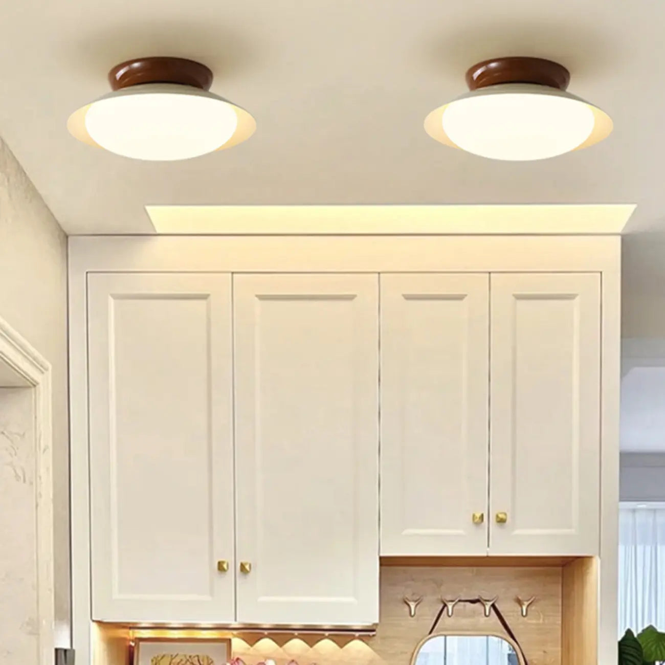 Dimmable Semi Flush Mount LED Ceiling Light for Entryway