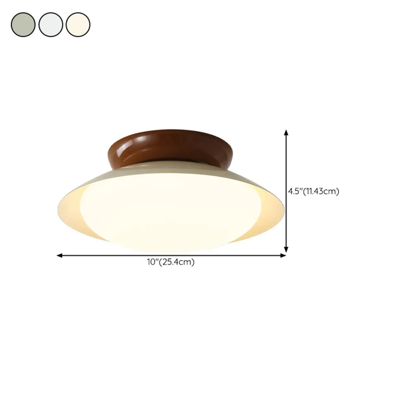 Dimmable Semi Flush Mount LED Ceiling Light for Entryway