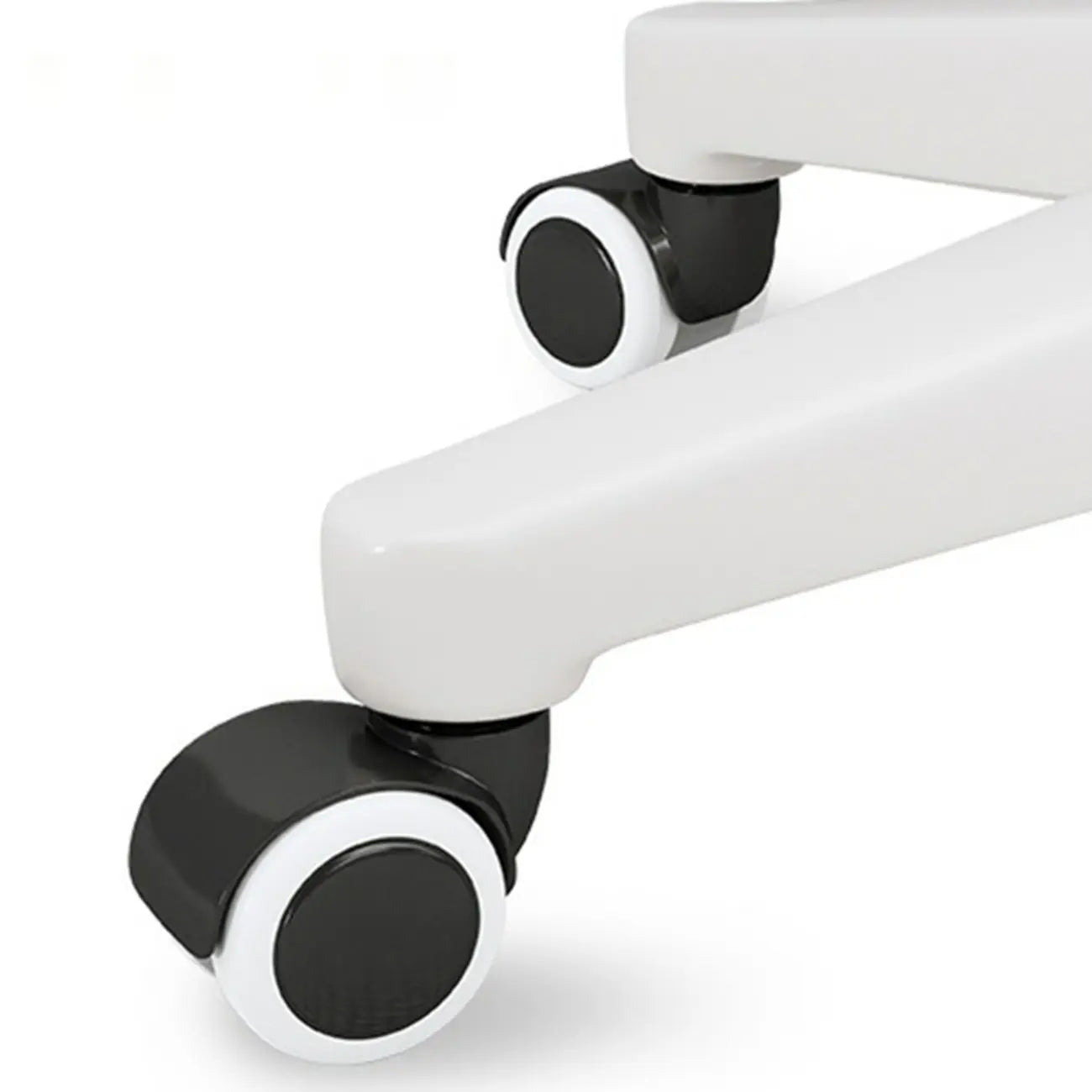 Modern White Grey Leather Swivel Office Chair