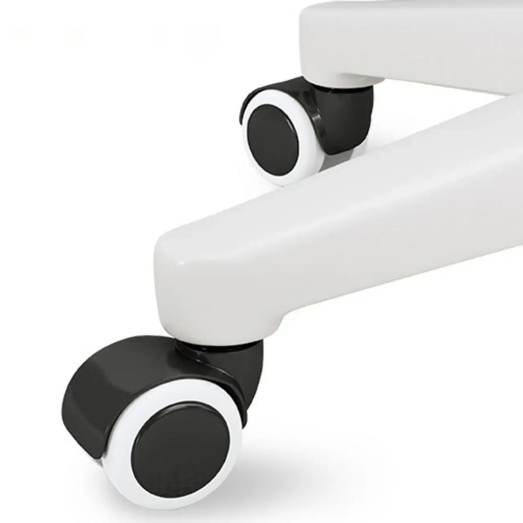 Modern White Grey Leather Swivel Office Chair