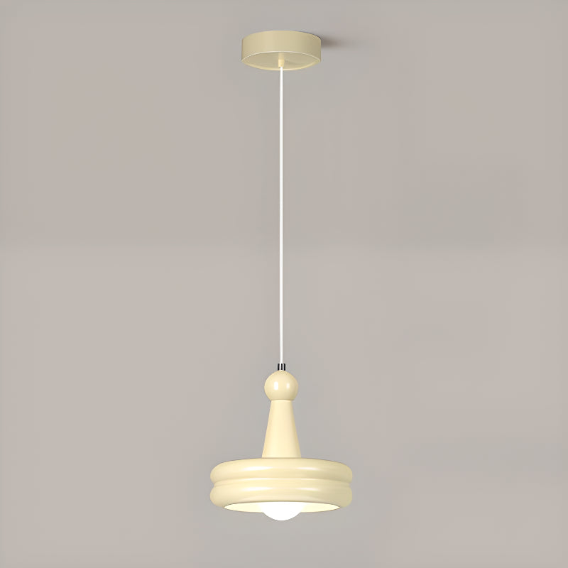 Modern Milk White Geometric Metal Pendant Light