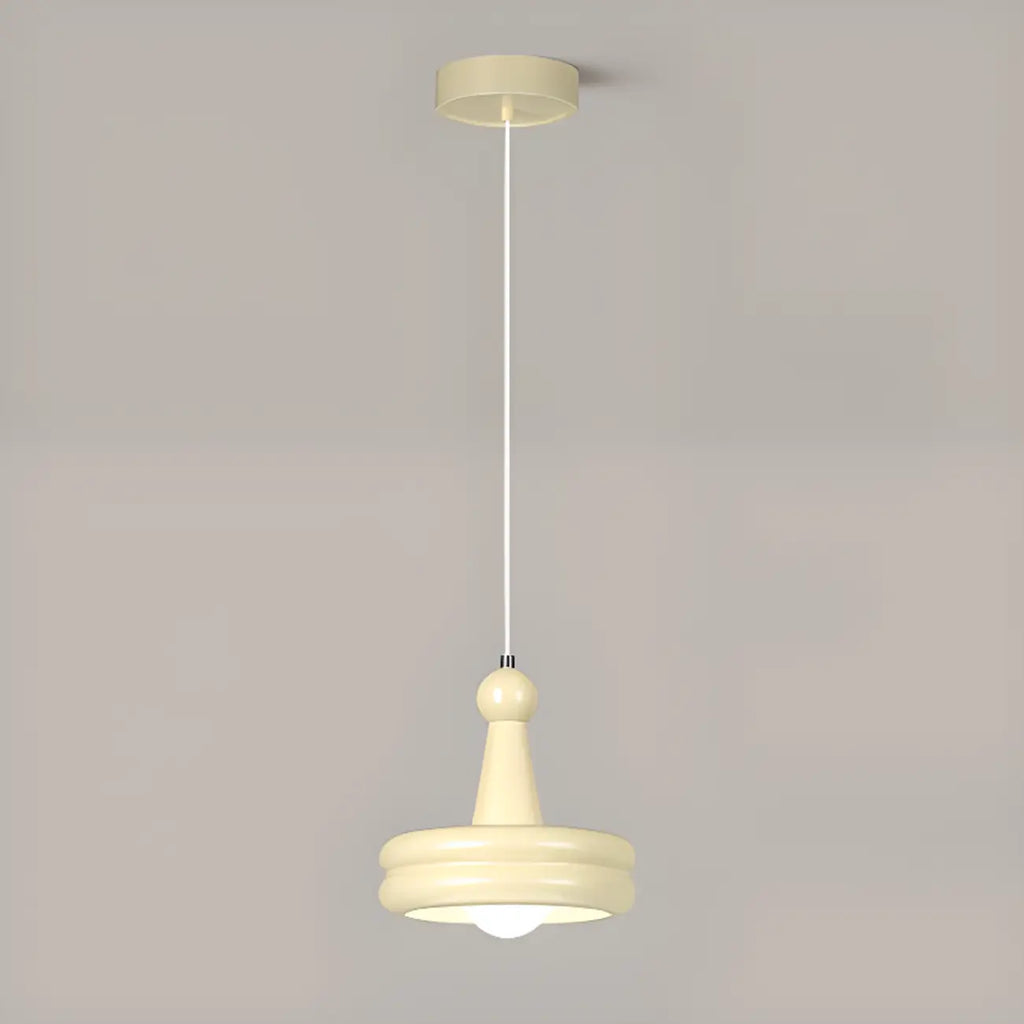 Modern Milk White Geometric Metal Pendant Light