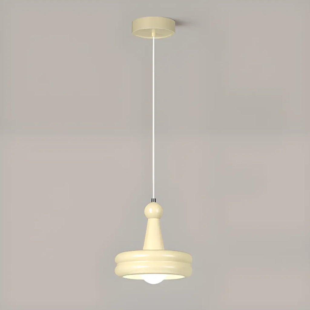 Modern Milk White Geometric Metal Pendant Light
