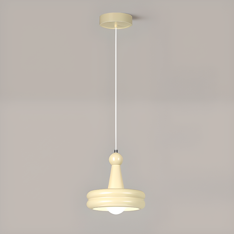Modern Milk White Geometric Metal Pendant Light