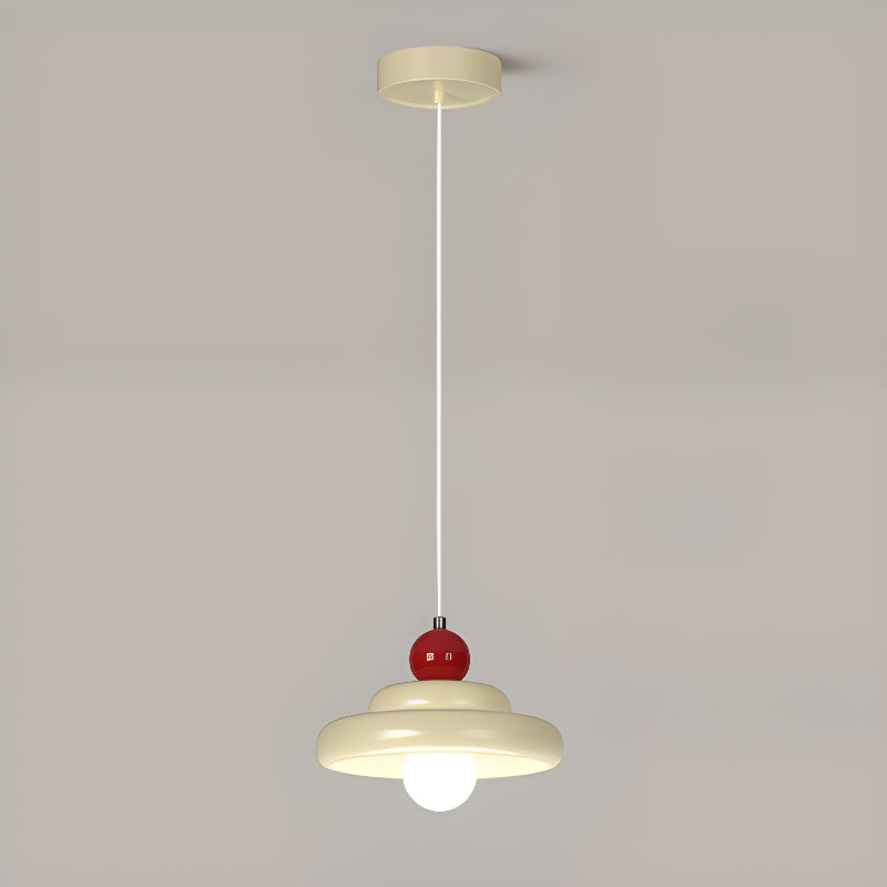 Modern Milk White Geometric Metal Pendant Light