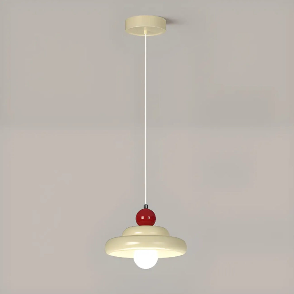 Modern Milk White Geometric Metal Pendant Light