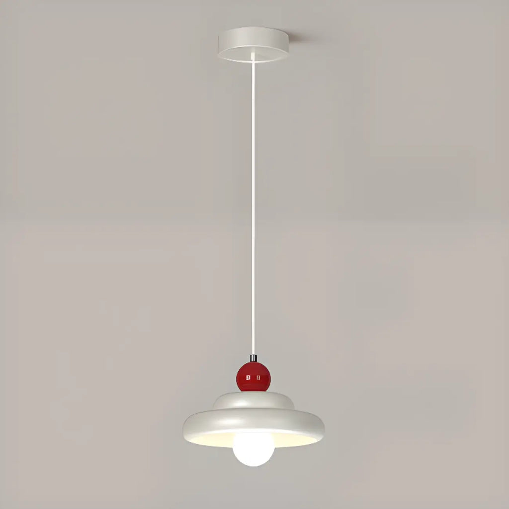 Modern Milk White Geometric Metal Pendant Light