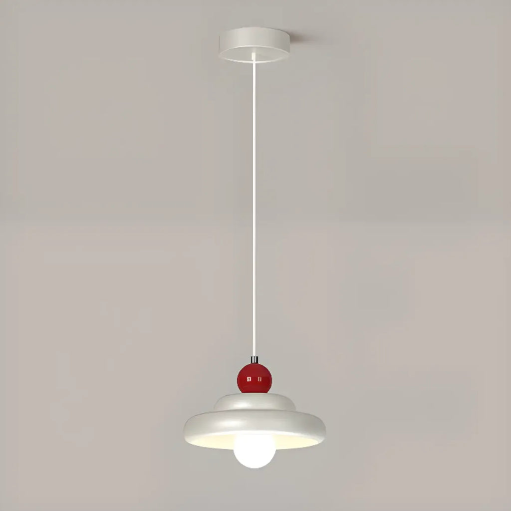 Modern Milk White Geometric Metal Pendant Light