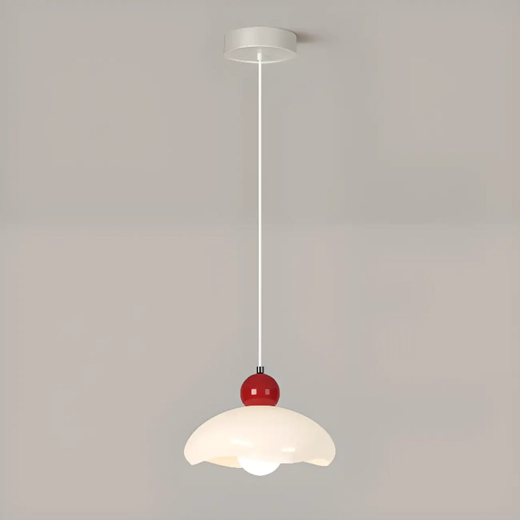 Modern Milk White Geometric Metal Pendant Light