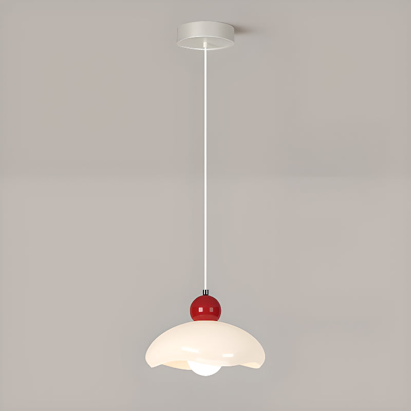 Modern Milk White Geometric Metal Pendant Light