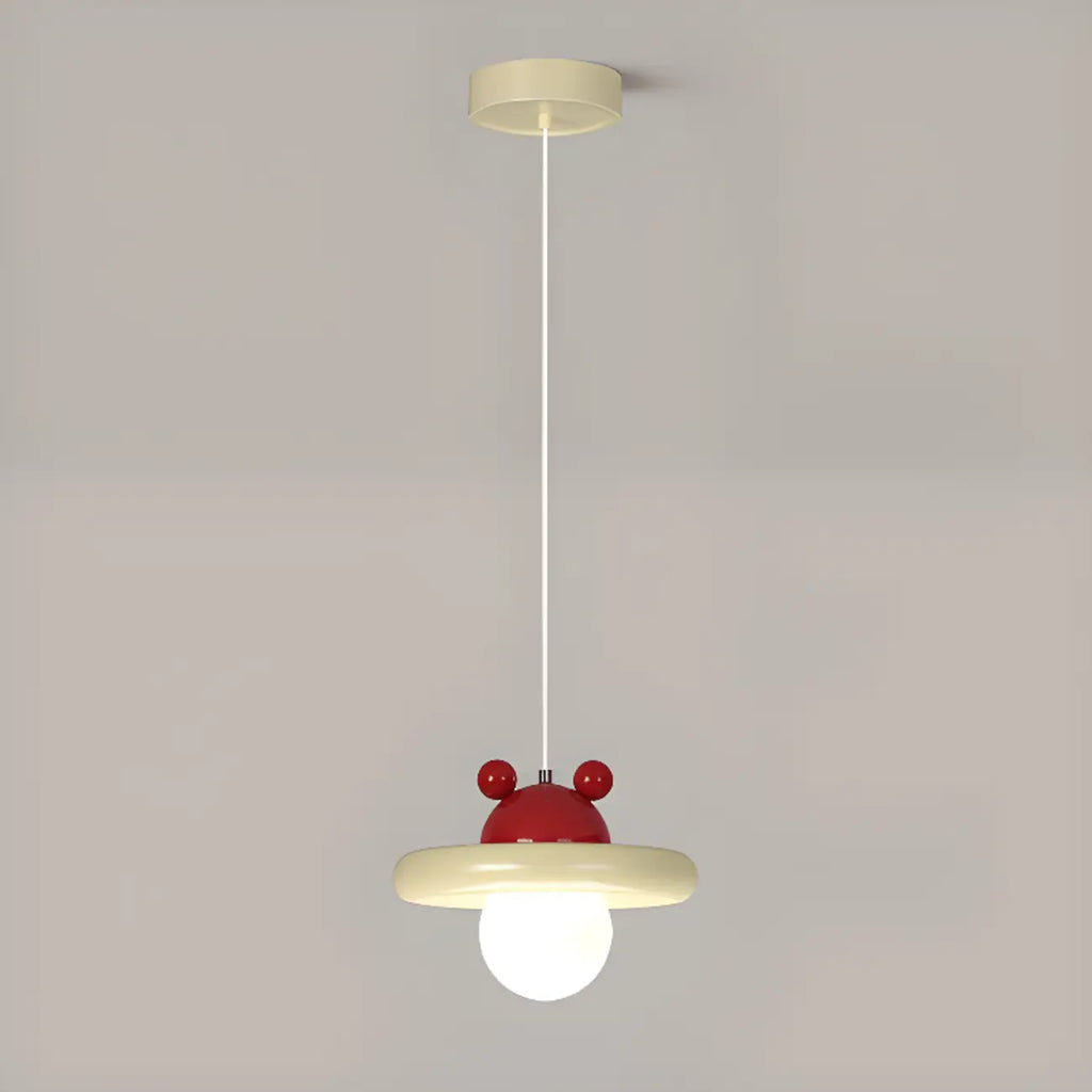Modern Milk White Geometric Metal Pendant Light