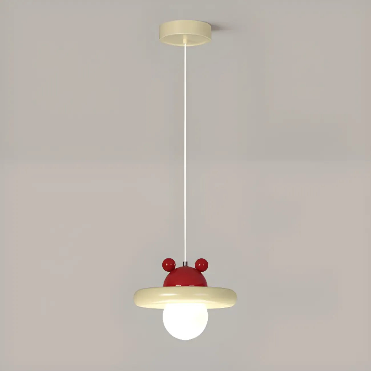 Modern Milk White Geometric Metal Pendant Light