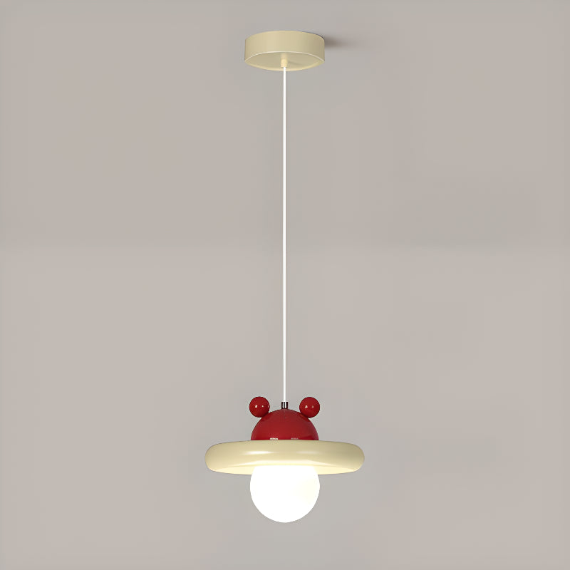 Modern Milk White Geometric Metal Pendant Light