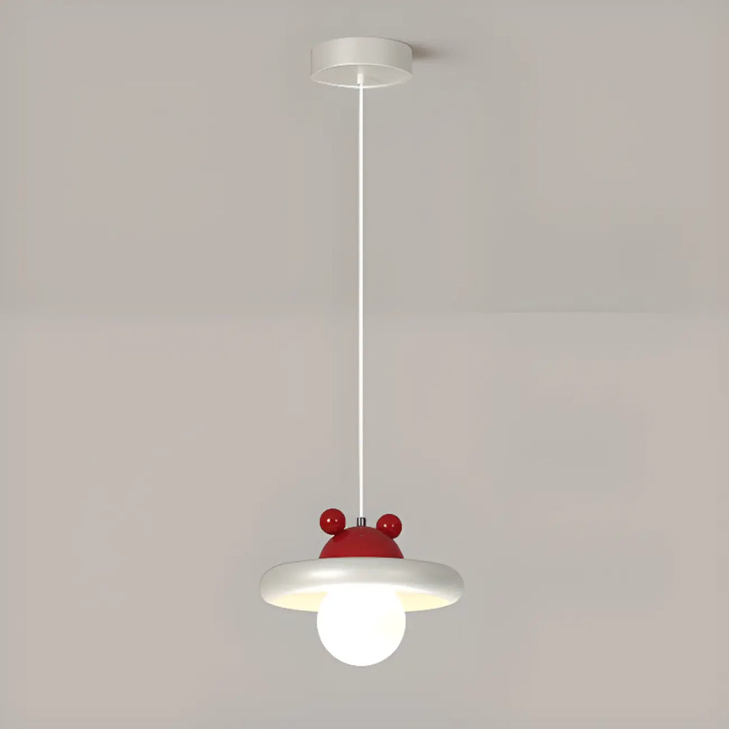 Modern Milk White Geometric Metal Pendant Light