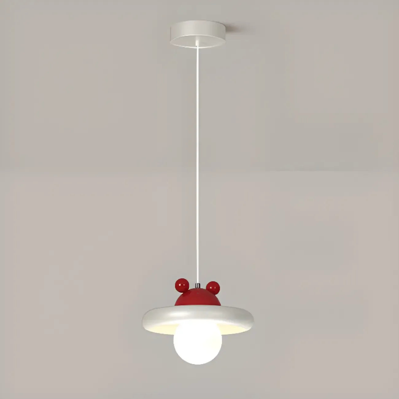 Modern Milk White Geometric Metal Pendant Light