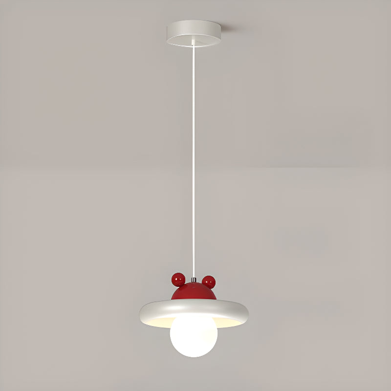 Modern Milk White Geometric Metal Pendant Light