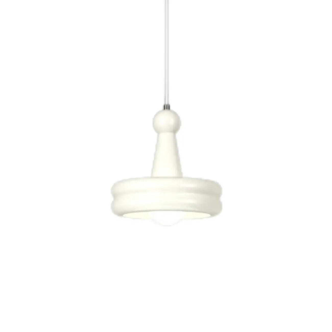 Modern Milk White Geometric Metal Pendant Light