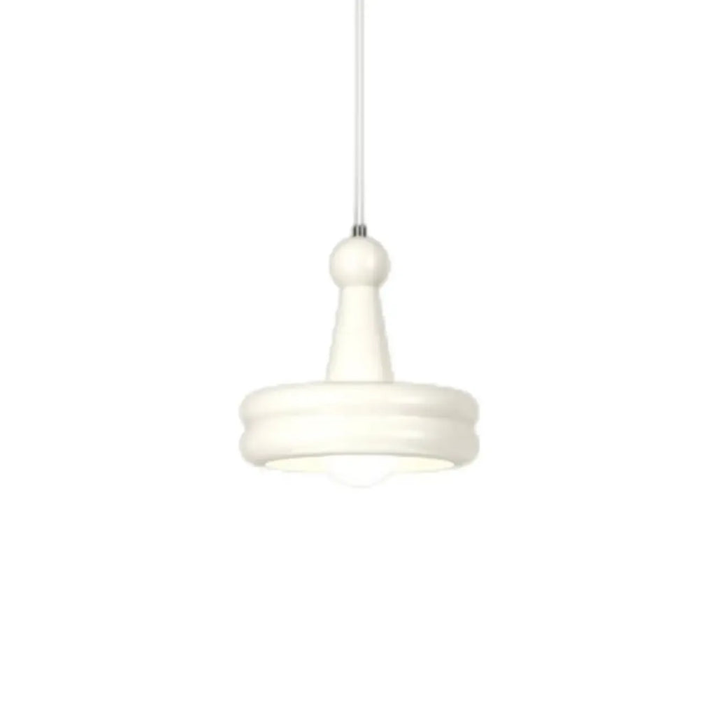 Modern Milk White Geometric Metal Pendant Light