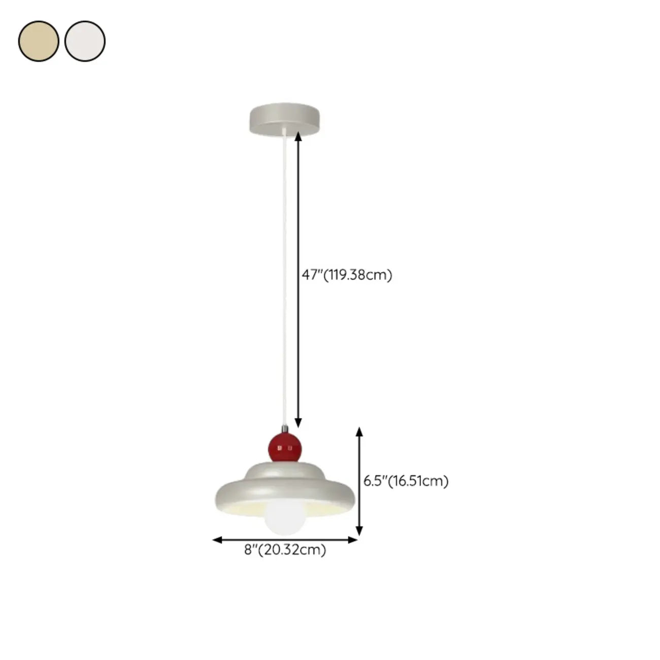 Modern Milk White Geometric Metal Pendant Light