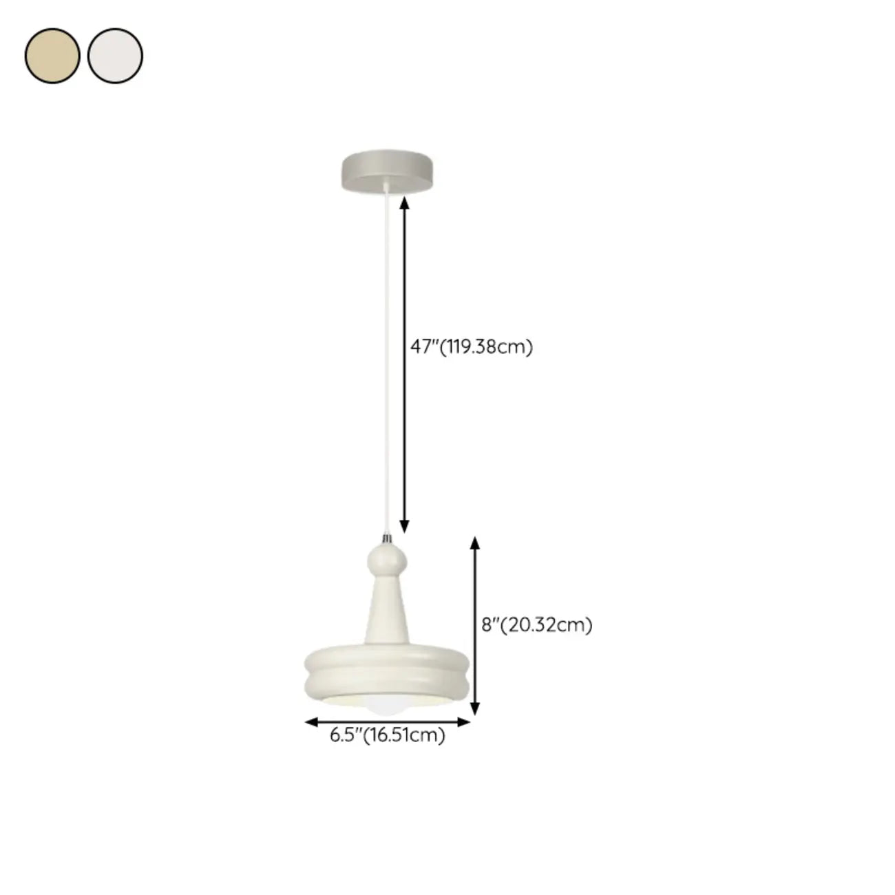 Modern Milk White Geometric Metal Pendant Light