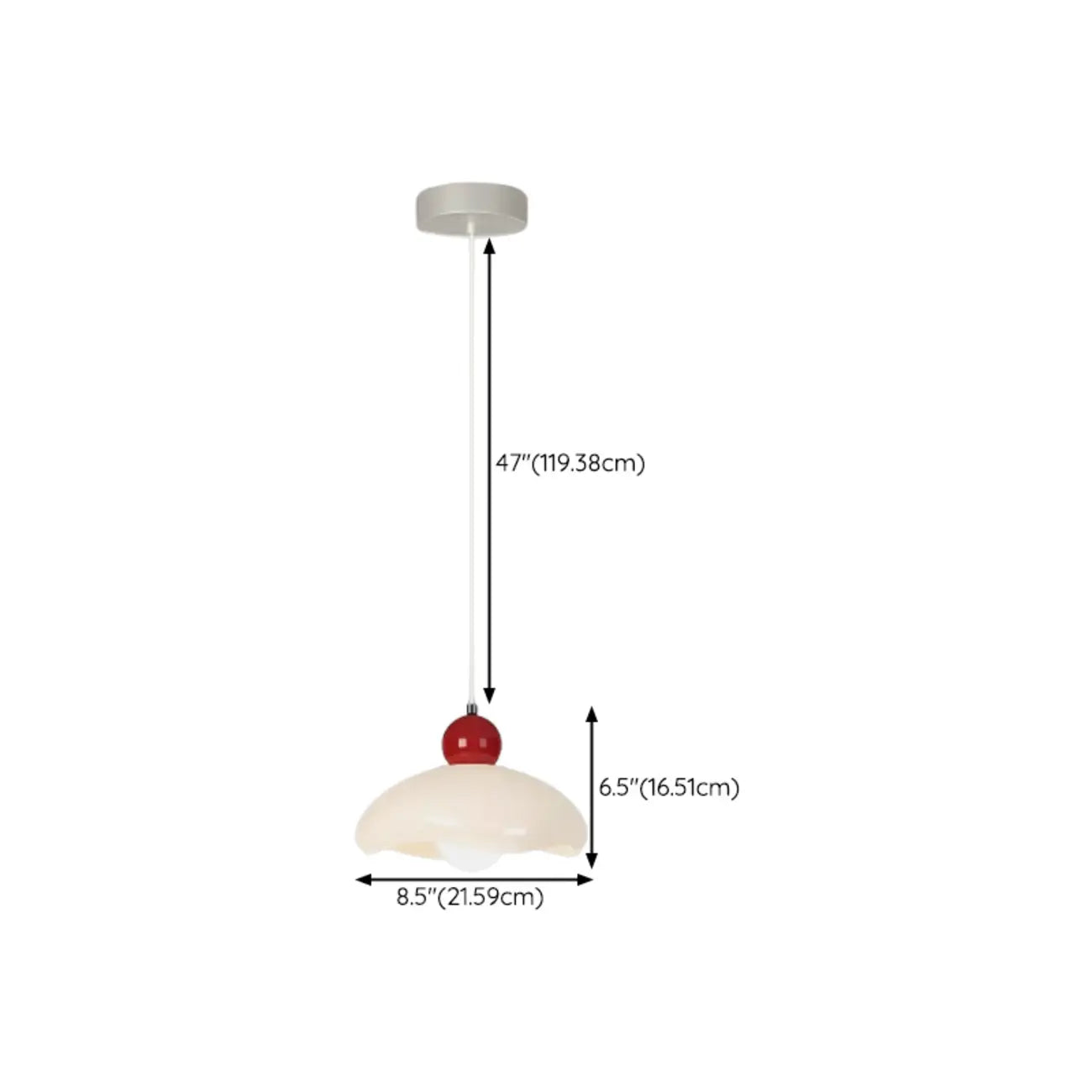 Modern Milk White Geometric Metal Pendant Light