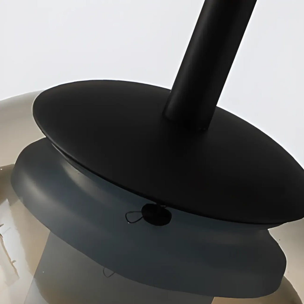 Modern Metal Gray Glass Cylinder Pendant Light