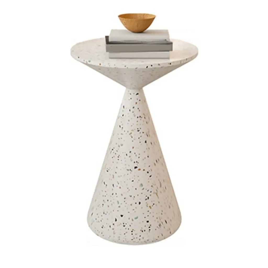 Modern Wood Coffee Table White Marble Base