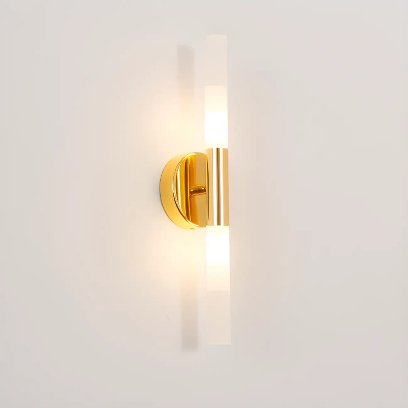 Modern Gold Cylinder Vanity Light for Bathroom