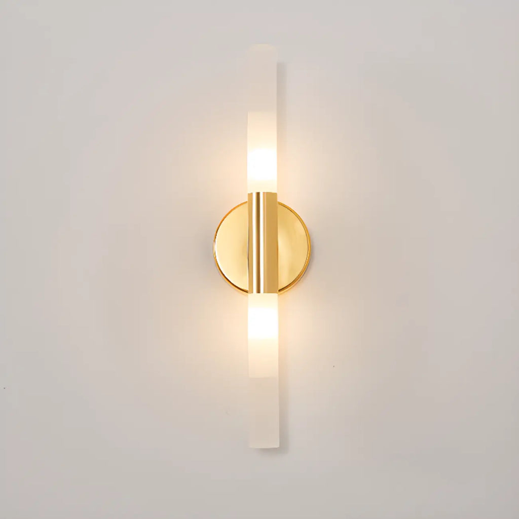 Modern Gold Cylinder Vanity Light for Bathroom