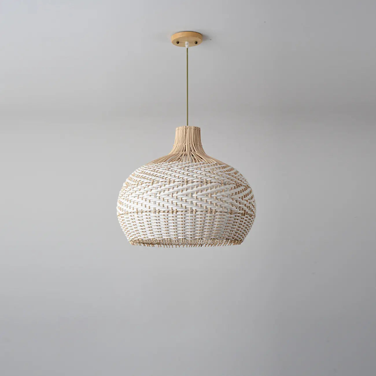 Oriental Rattan Dome Pendant Light Large for Kitchen Dining