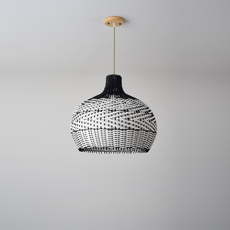 Oriental Rattan Dome Pendant Light Large for Kitchen Dining