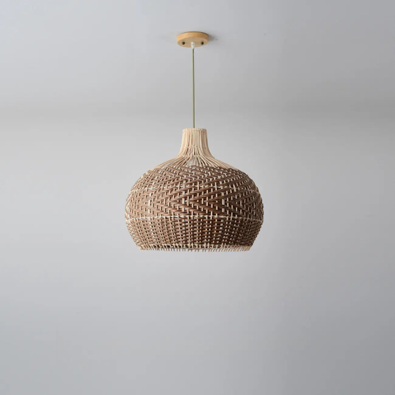 Oriental Rattan Dome Pendant Light Large for Kitchen Dining