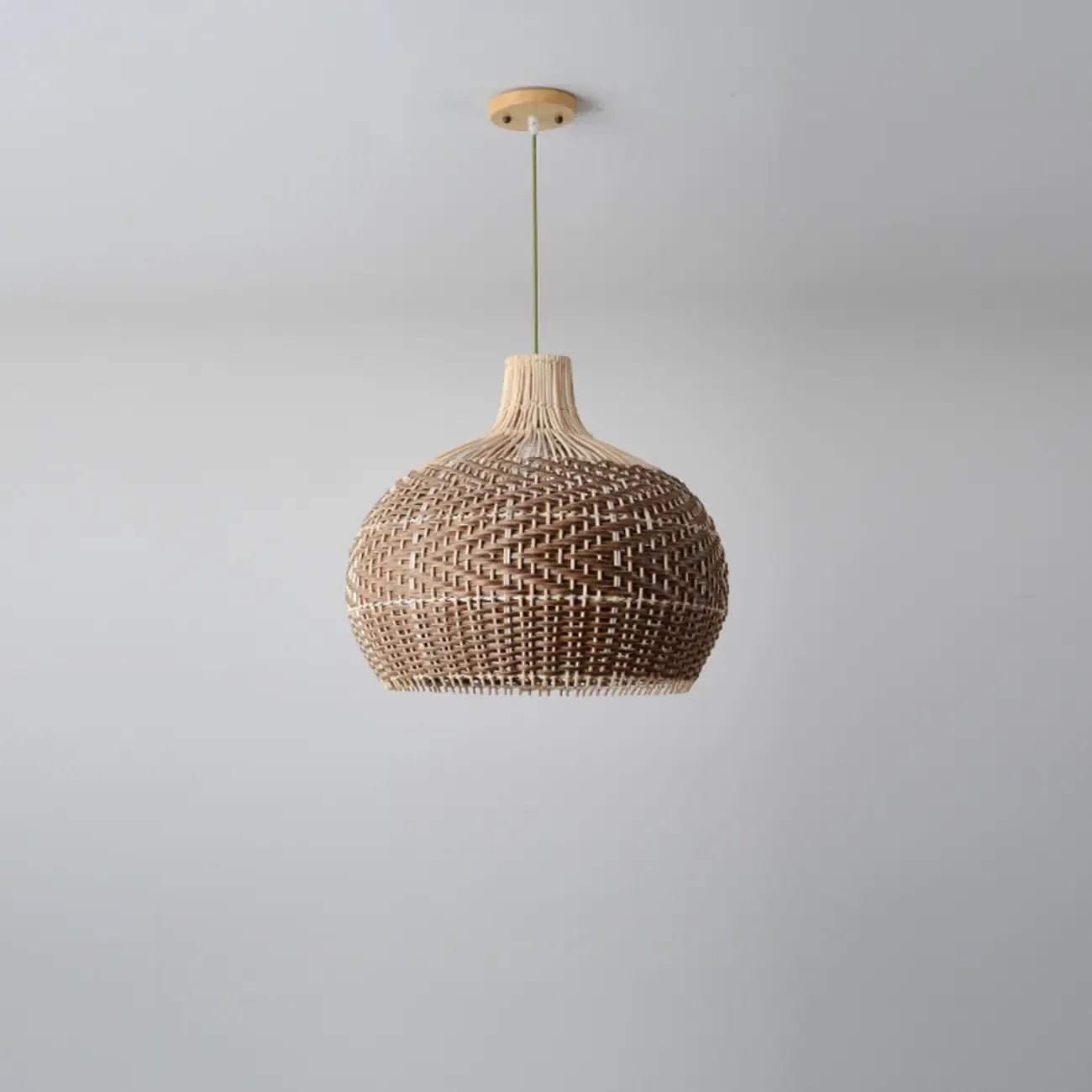 Oriental Rattan Dome Pendant Light Large for Kitchen Dining