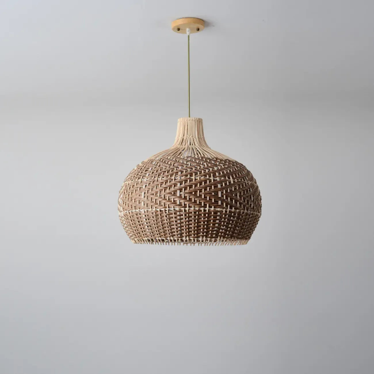 Oriental Rattan Dome Pendant Light Large for Kitchen Dining