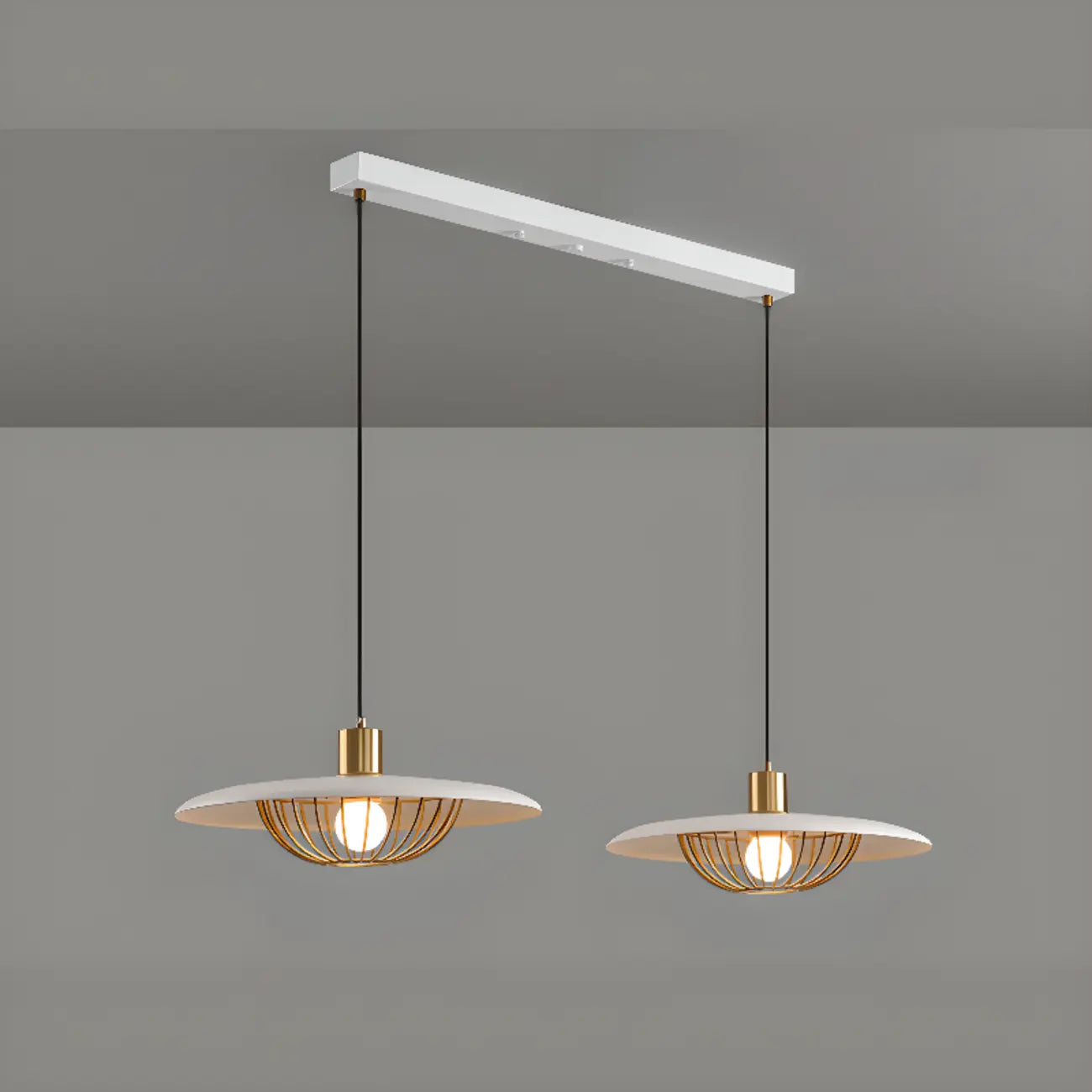 Modern Black Metal Island Pendant Light for Kitchen