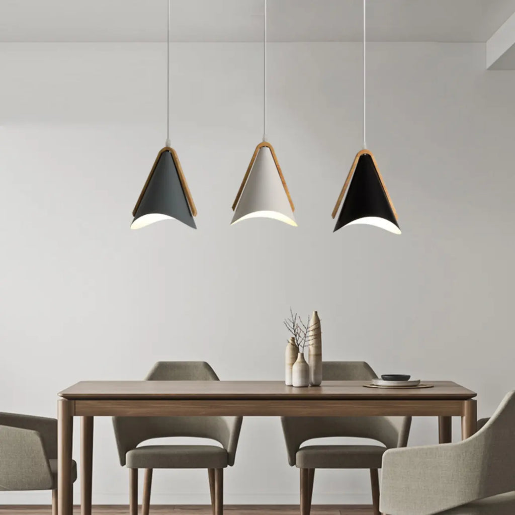Modern Black Metal Rhombus Island Pendant Light for Kitchen