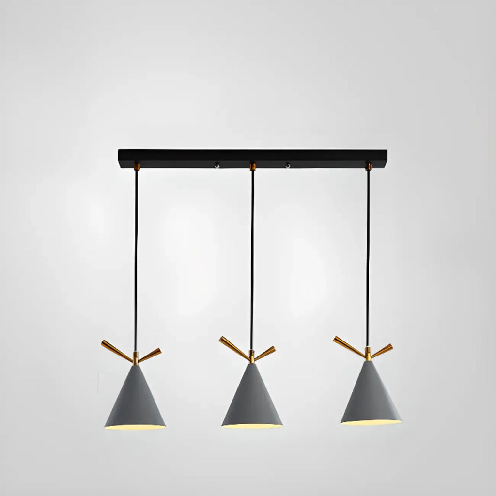 Modern Black Metal Rhombus Island Pendant Light for Kitchen