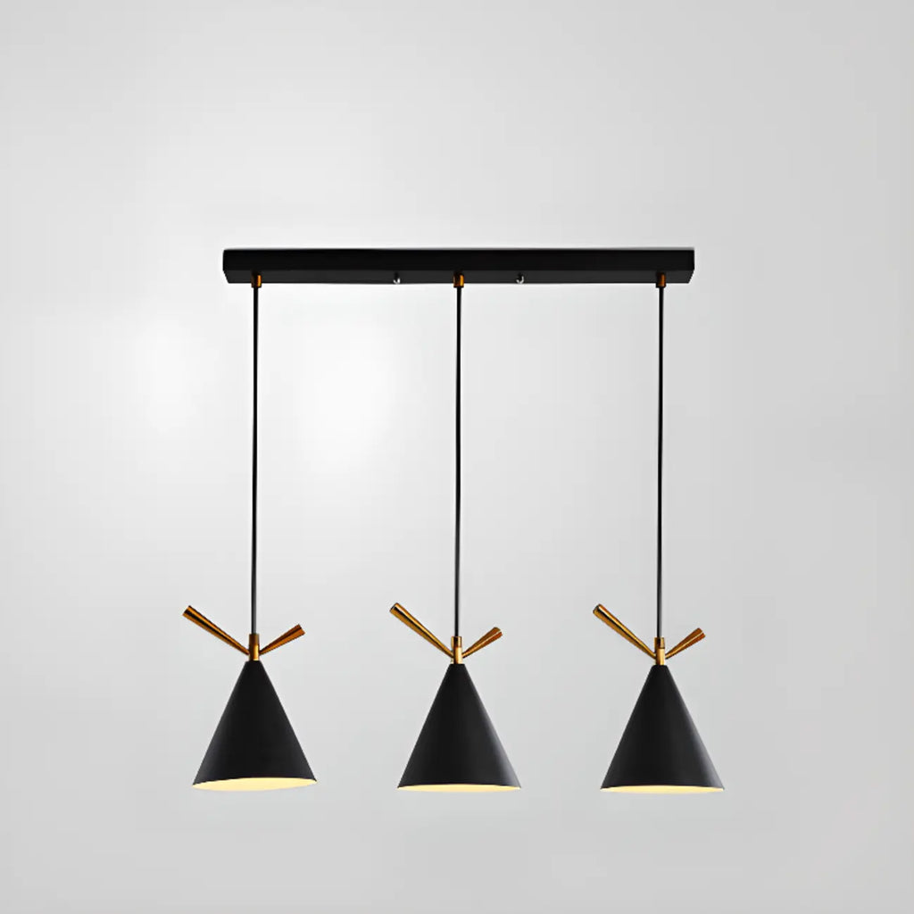 Modern Black Metal Rhombus Island Pendant Light for Kitchen